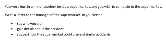 Ielts Formal Letter Questions